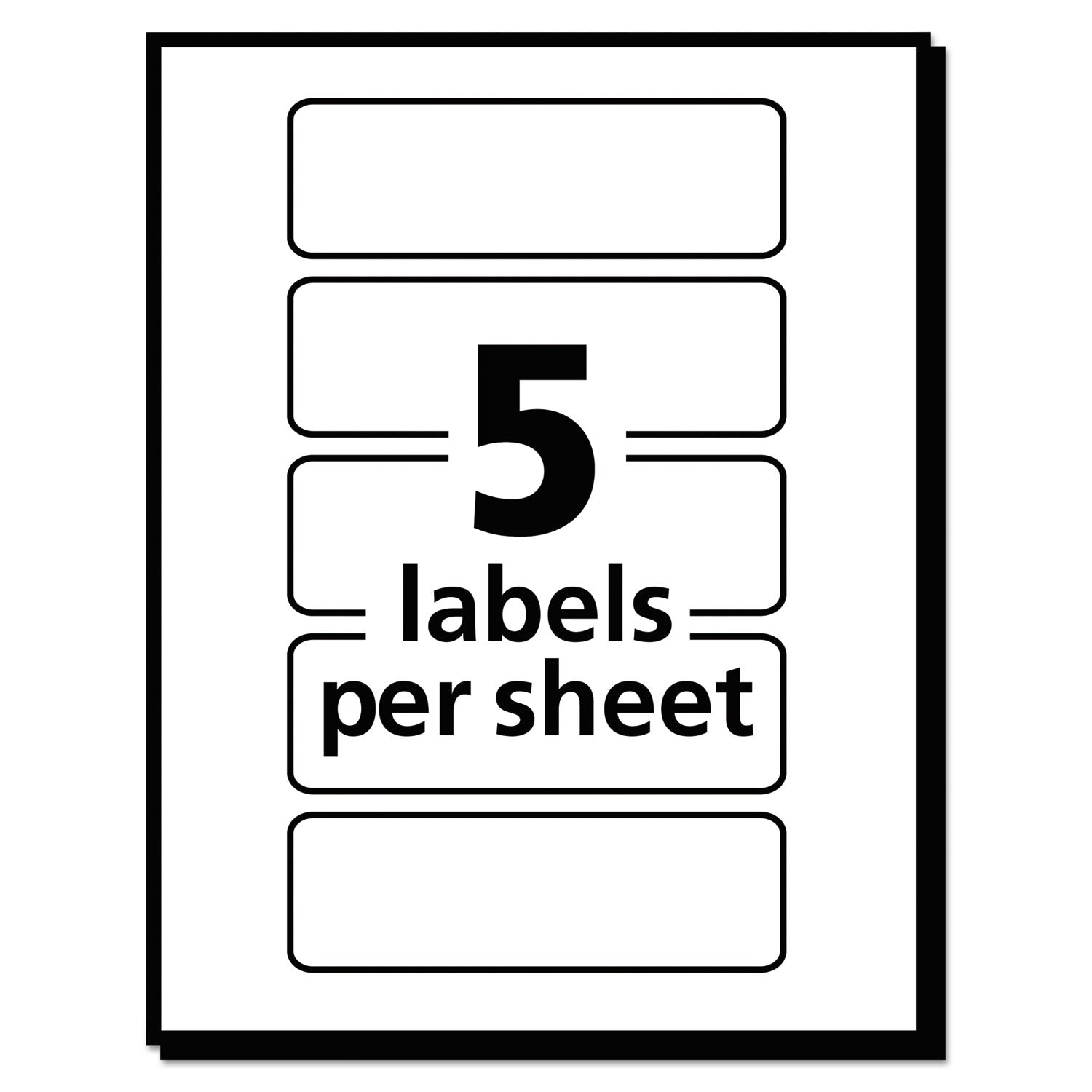 Avery Printable Self-Adhesive Removable Color-Coding Labels, 1 x 3, Neon Orange, 5/Sheet, 40 Sheets/Pack, (5477)