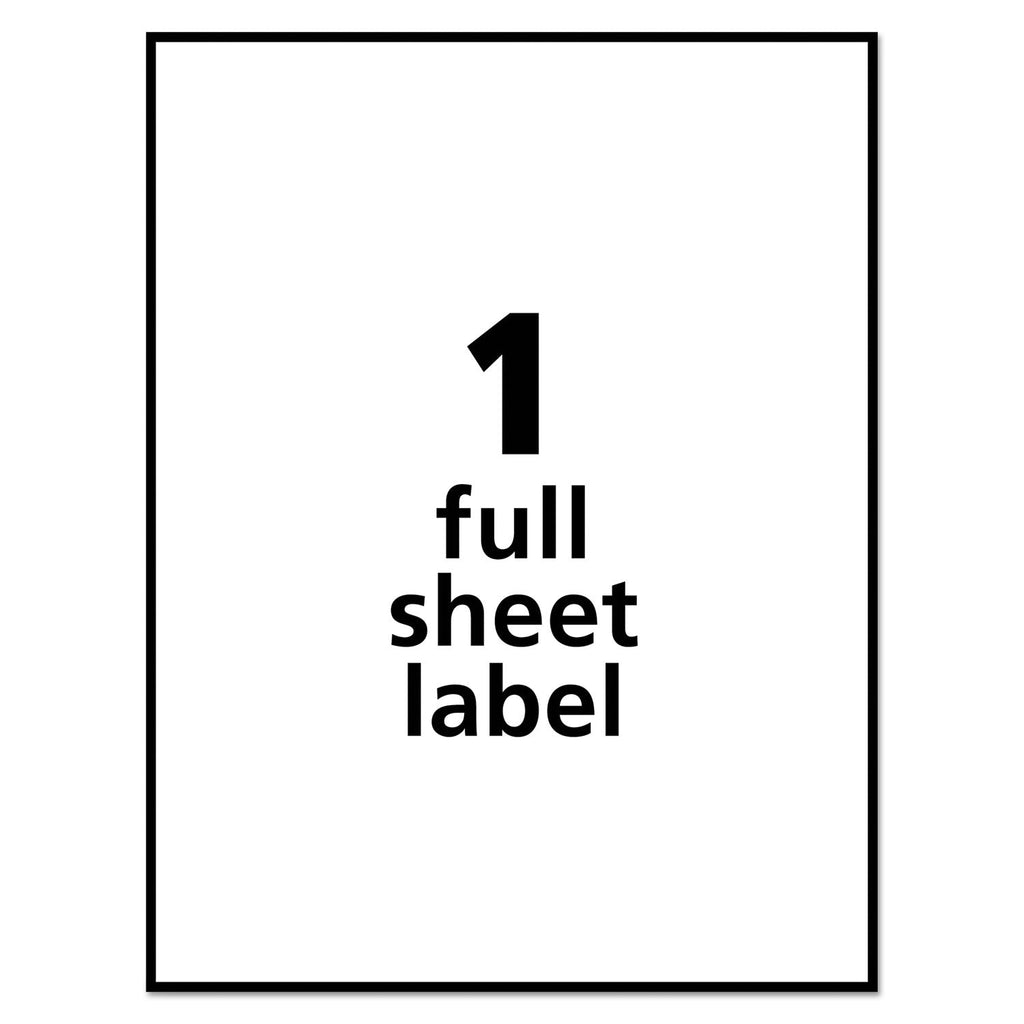 Avery Removable Multi-Use Labels, Inkjet/Laser Printers, 8.5 x 11, White, 25/Pack