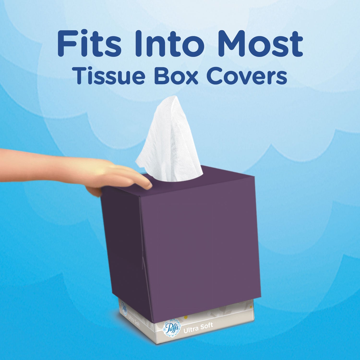 Puffs Facial Tissue, 2-Ply, White, 64 Sheets/Box, 24 Boxes/Carton
