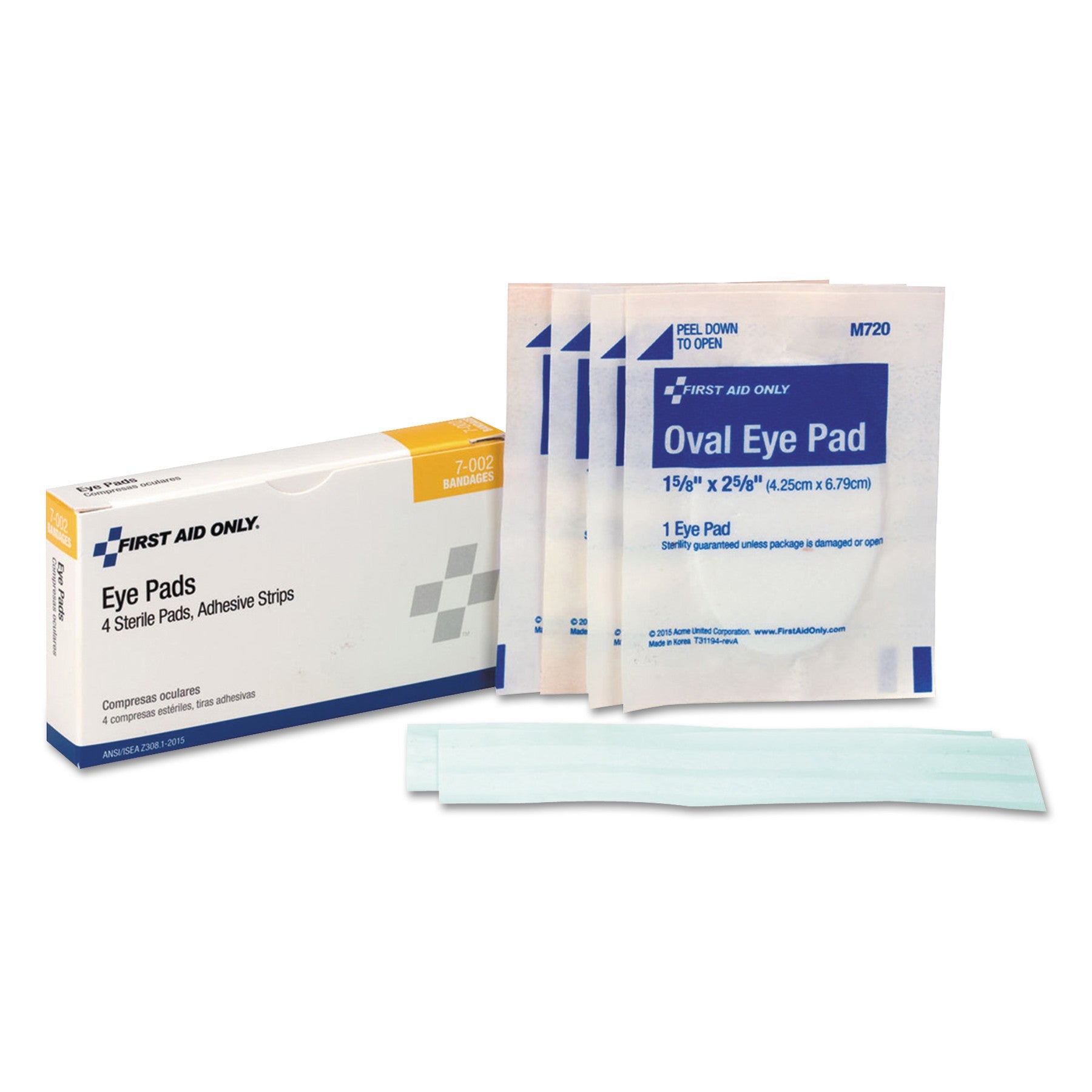 First Aid Only ANSI 2015 Compliant First Aid Kit Refill, 8 Pieces, 4/Box