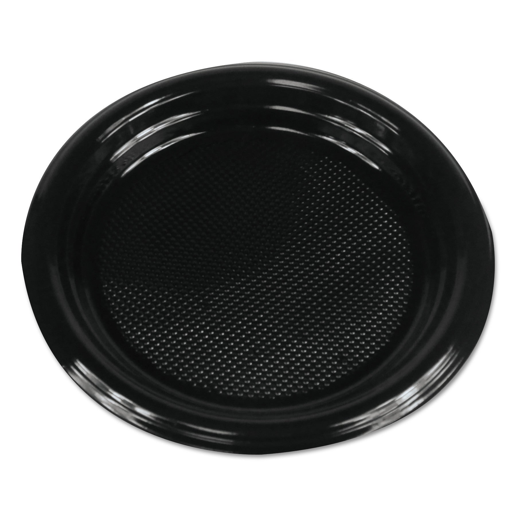 Boardwalk Hi-Impact Plastic Dinnerware, Plate, 6" dia, Black, 1,000/Carton