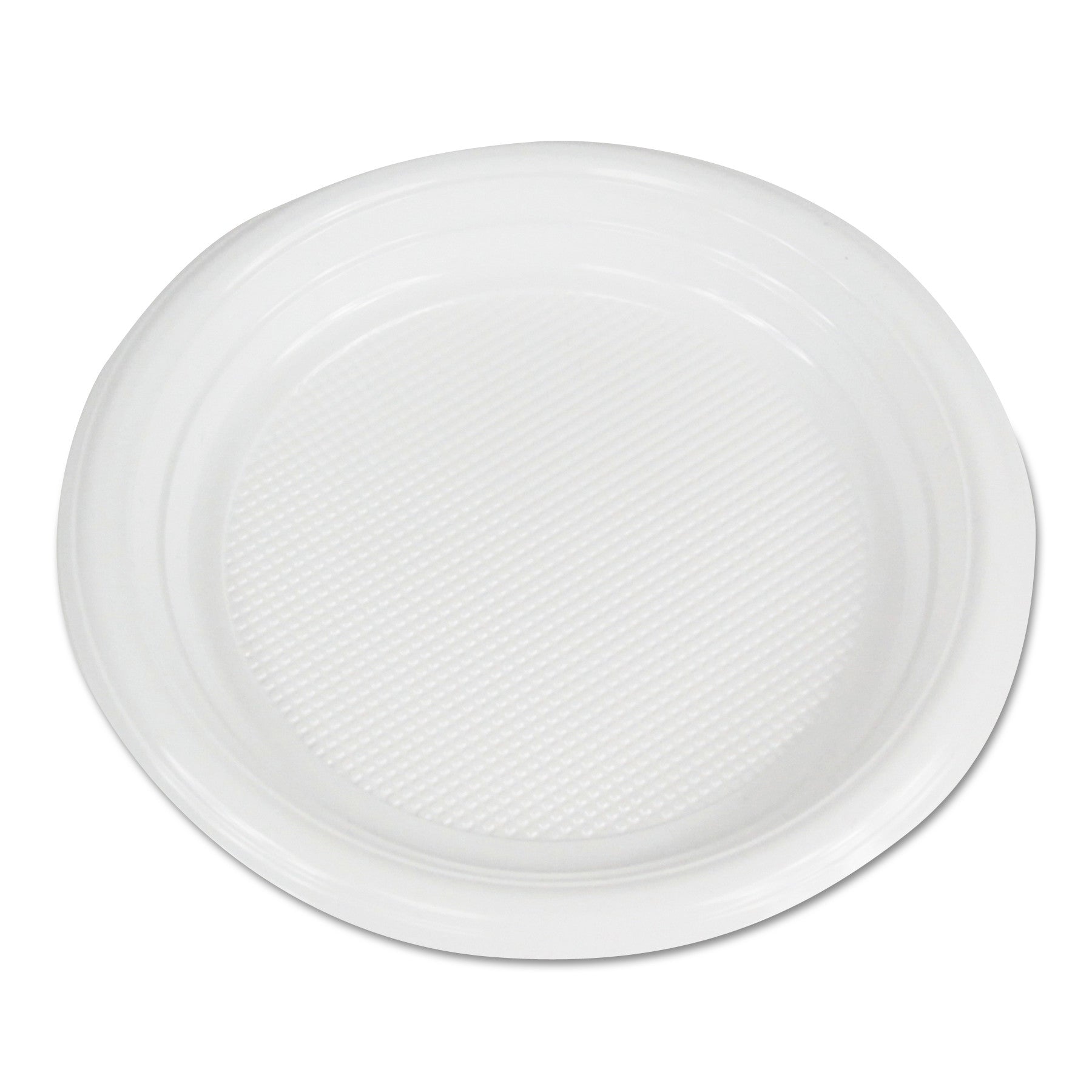 Boardwalk Hi-Impact Plastic Dinnerware, Plate, 6" dia, White, 1,000/Carton