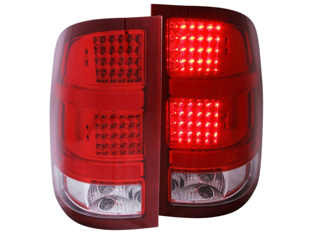 Anzo 2007-2013 Gmc Sierra LED Taillights Red/Clear