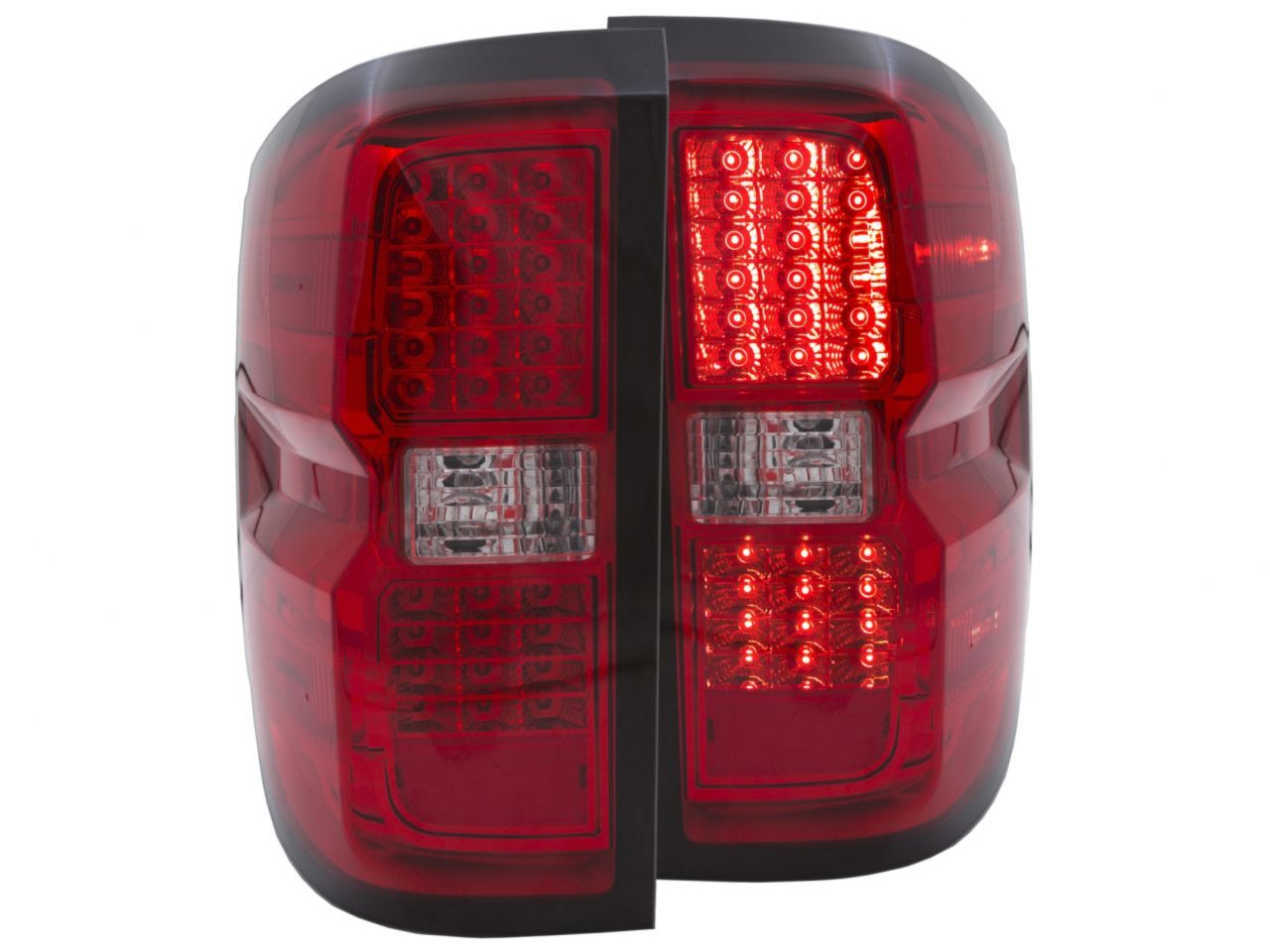 Anzo 2014-2016 Chevrolet Silverado LED Taillights Red/Clear