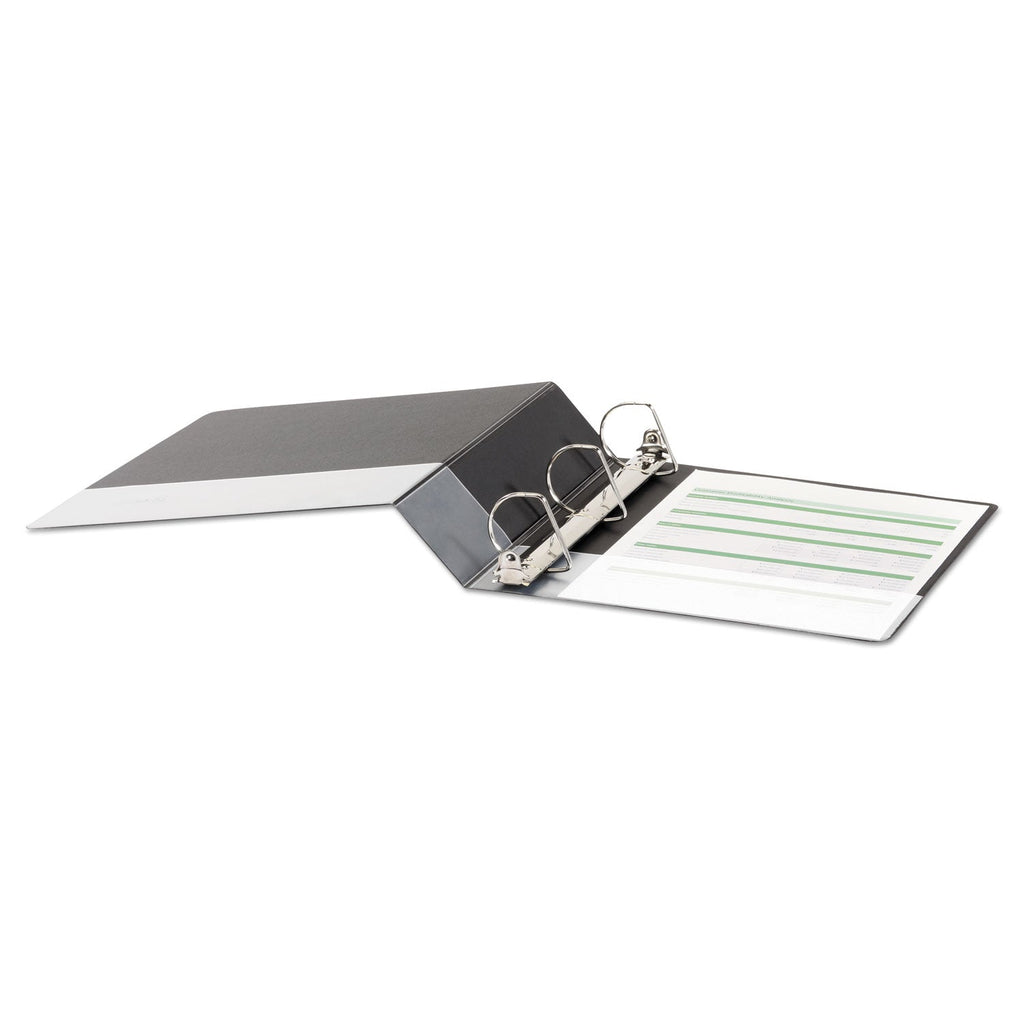 Universal Deluxe Non-View D-Ring Binder with Label Holder, 3 Rings, 2" Capacity, 11 x 8.5, Black
