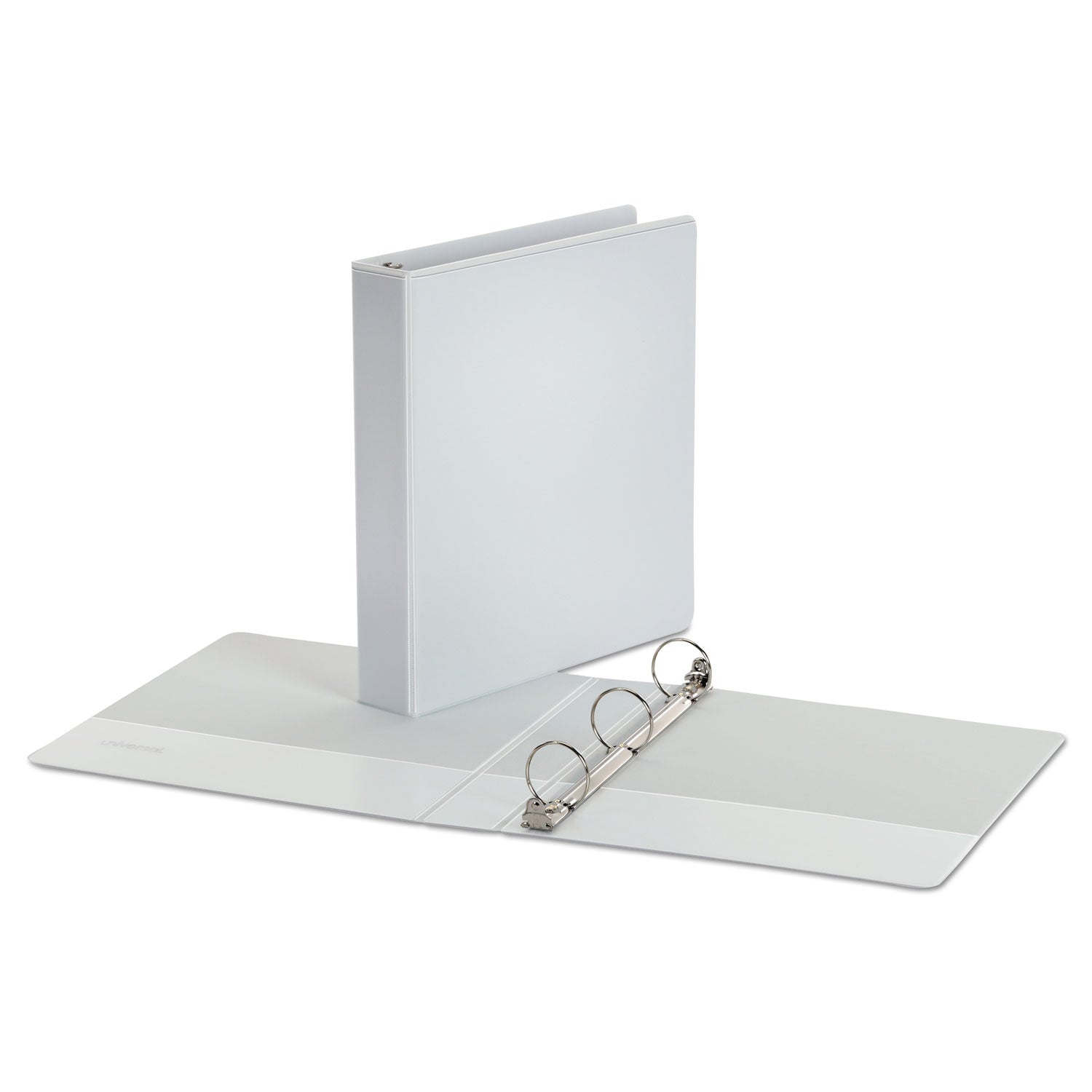 Universal Economy Round Ring View Binder, 3 Rings, 1.5" Capacity, 11 x 8.5, White