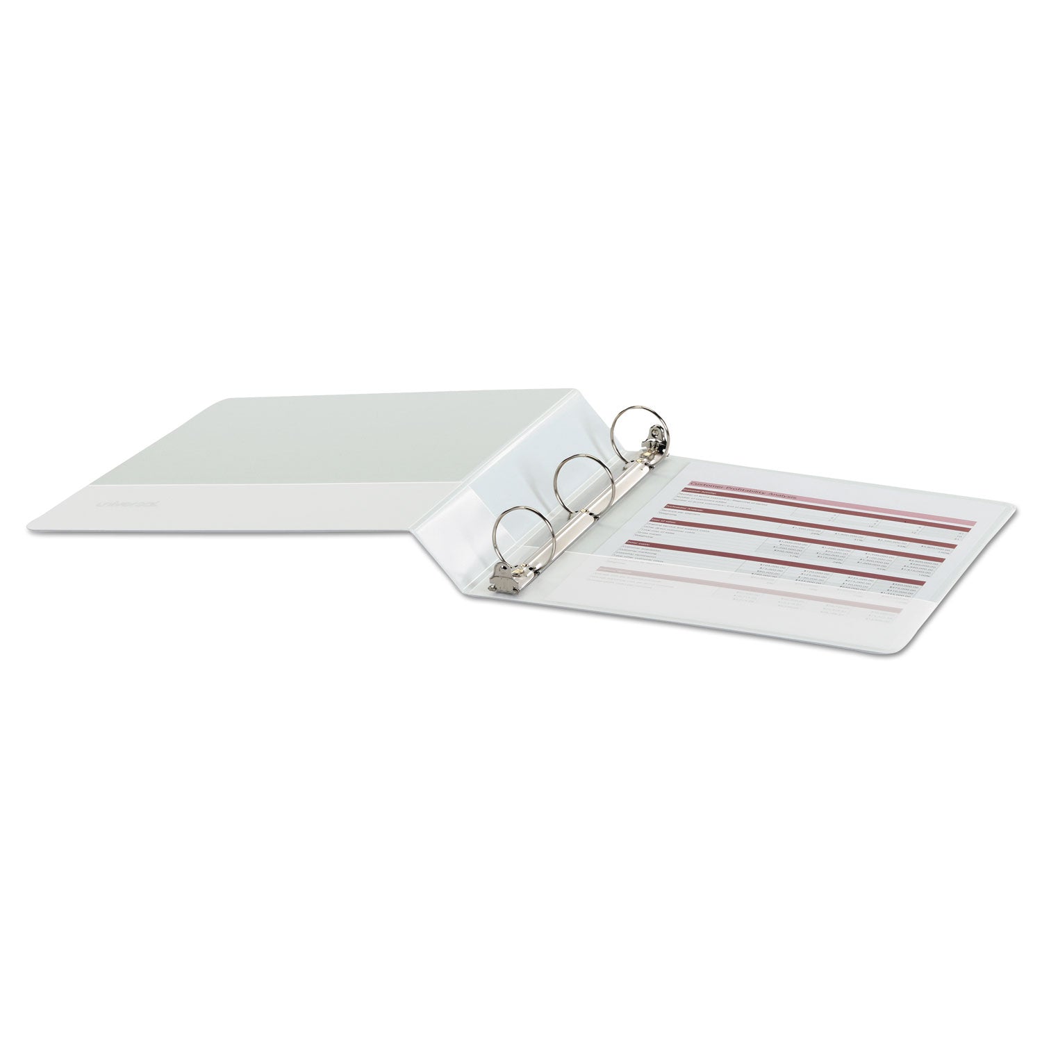 Universal Economy Round Ring View Binder, 3 Rings, 1.5" Capacity, 11 x 8.5, White