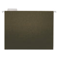 Universal Hanging File Folders, Letter Size, 1/5-Cut Tabs, Standard Green, 25/Box