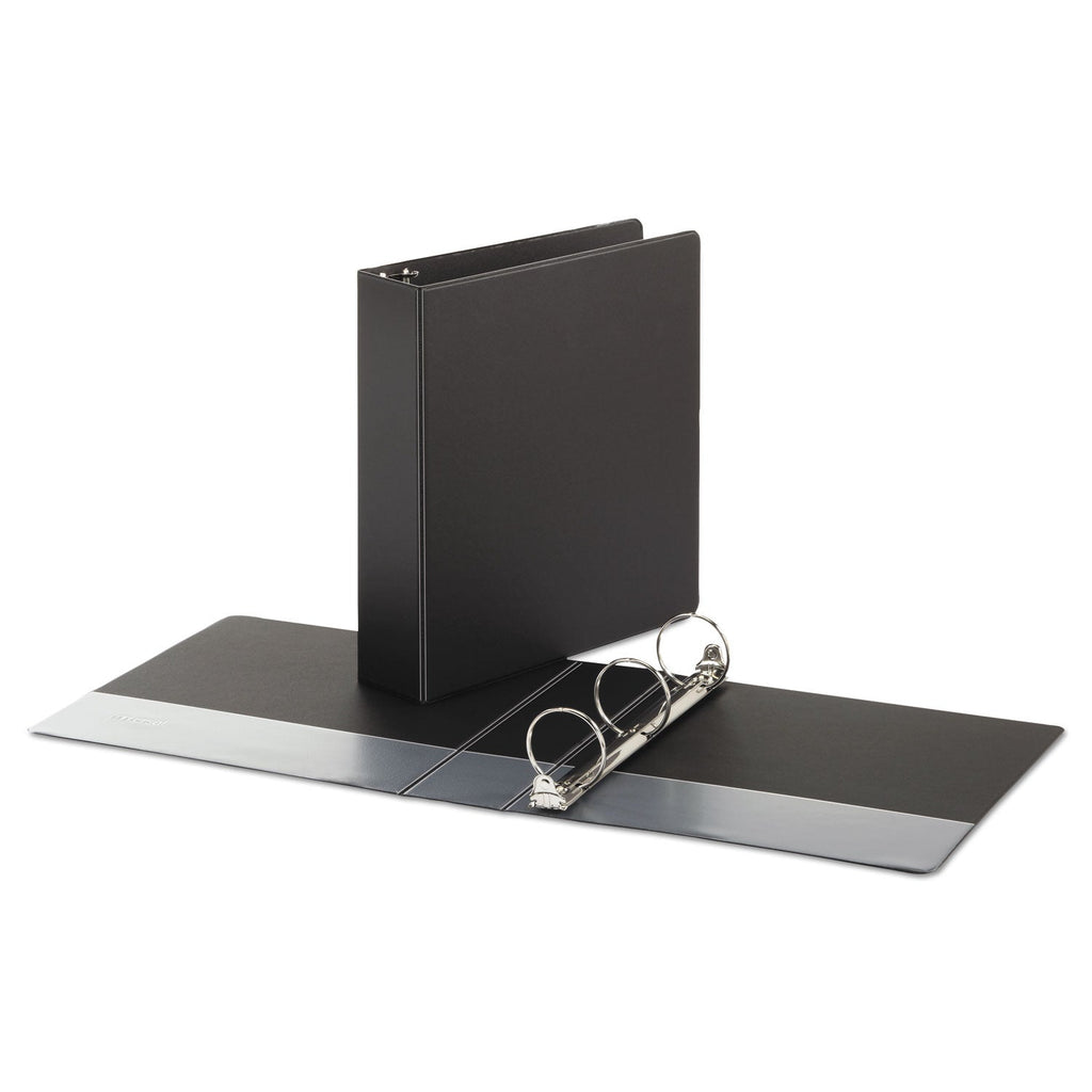 Universal Economy Non-View Round Ring Binder, 3 Rings, 2" Capacity, 11 x 8.5, Black