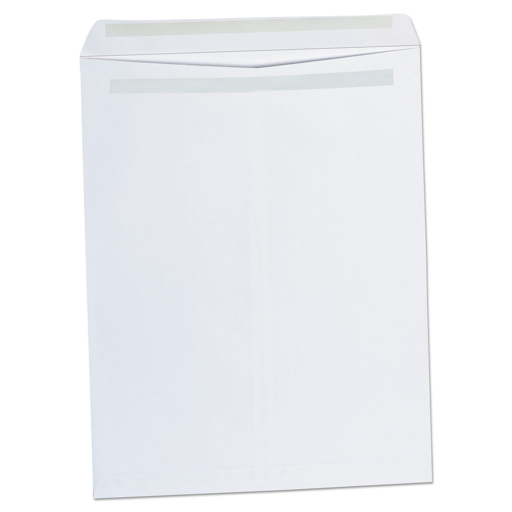Universal Self-Stick Open End Catalog Envelope, #15 1/2, Square Flap, Self-Adhesive Closure, 12 x 15.5, White, 100/Box