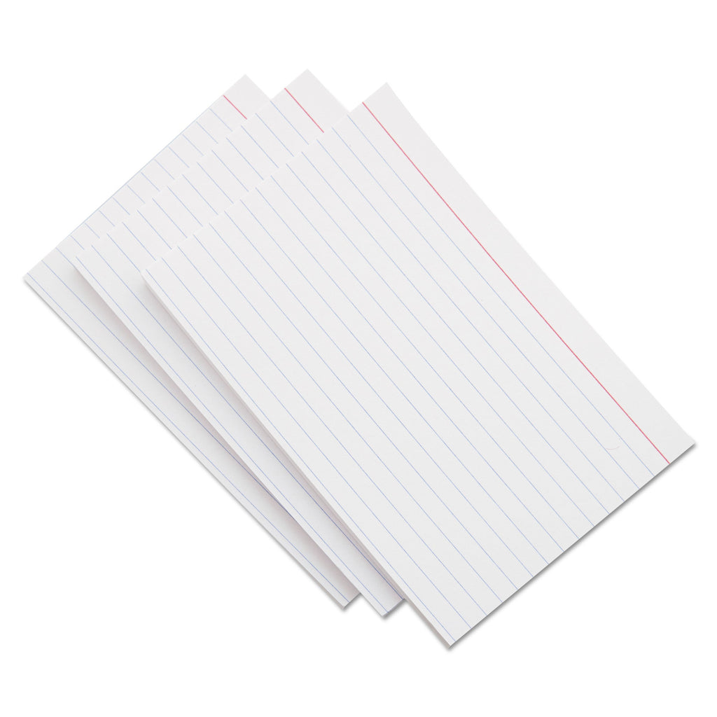 Universal Ruled Index Cards, 3 x 5, White, 500/Pack