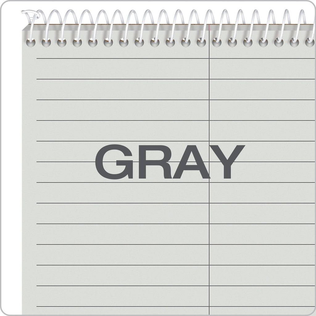 TOPS Prism Steno Pads, Gregg Rule, Gray Cover, 80 Gray 6 x 9 Sheets, 4/Pack