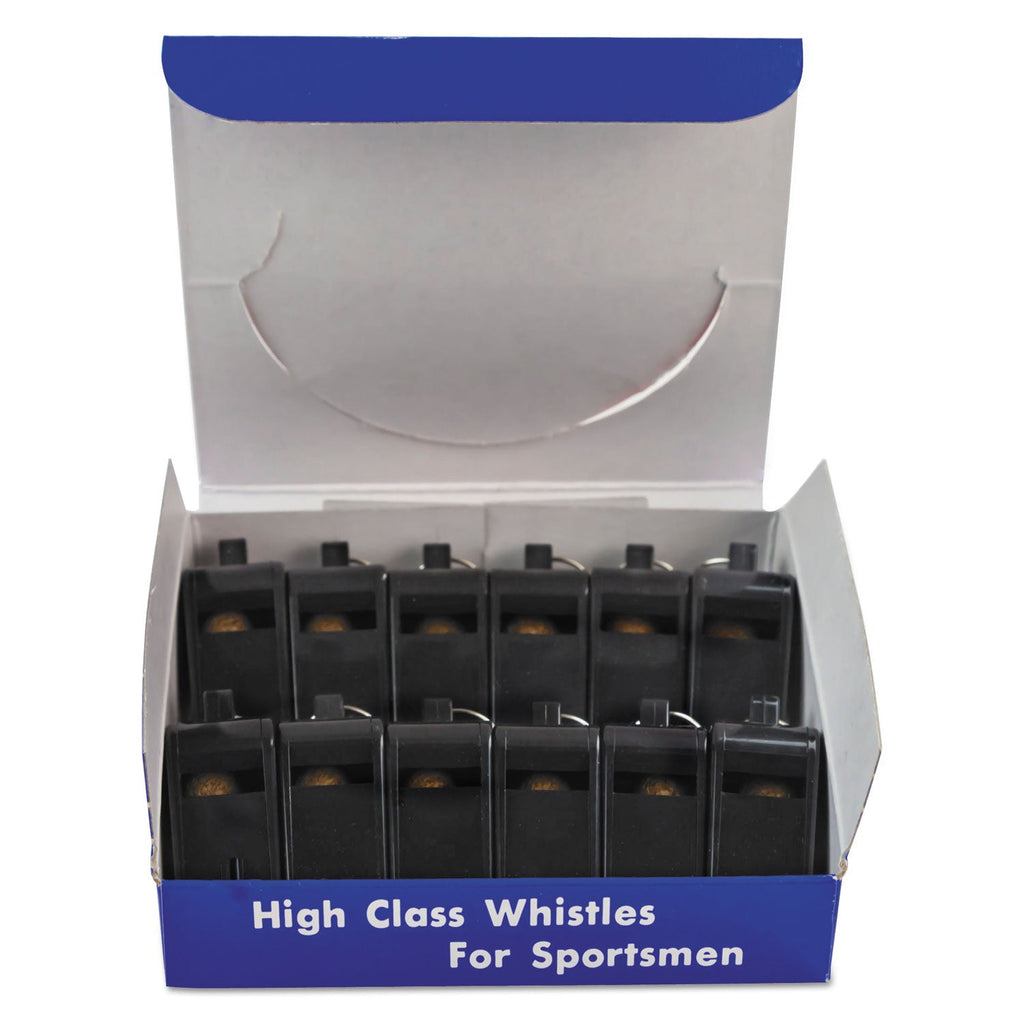 Champion Sports Sports Whistle, Medium Weight, Plastic, Black, Dozen