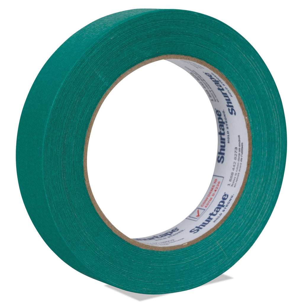 Duck Color Masking Tape, 3" Core, 0.94" x 60 yds, Green