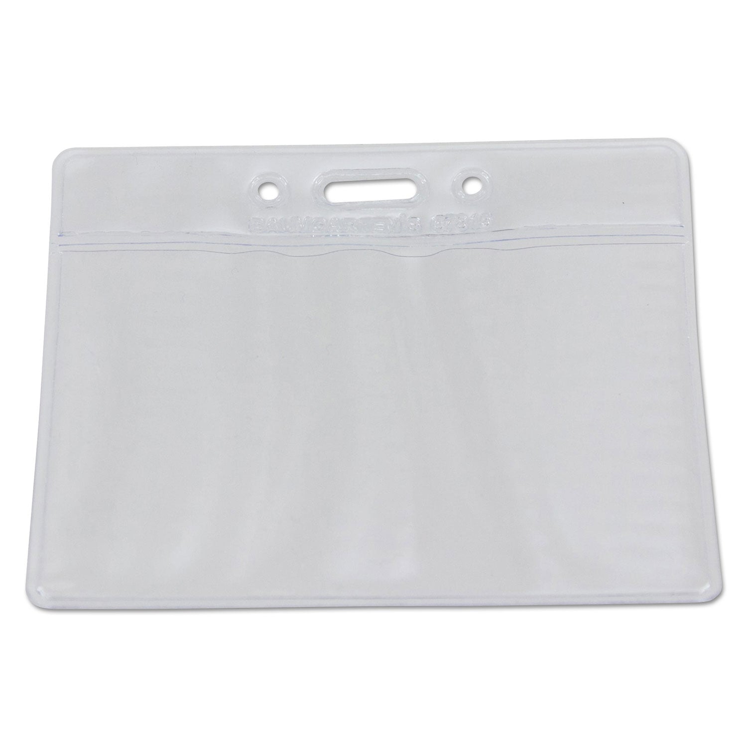 SICURIX Sicurix Vinyl Badge Holder, 4 x 3, Clear, 50/Pack