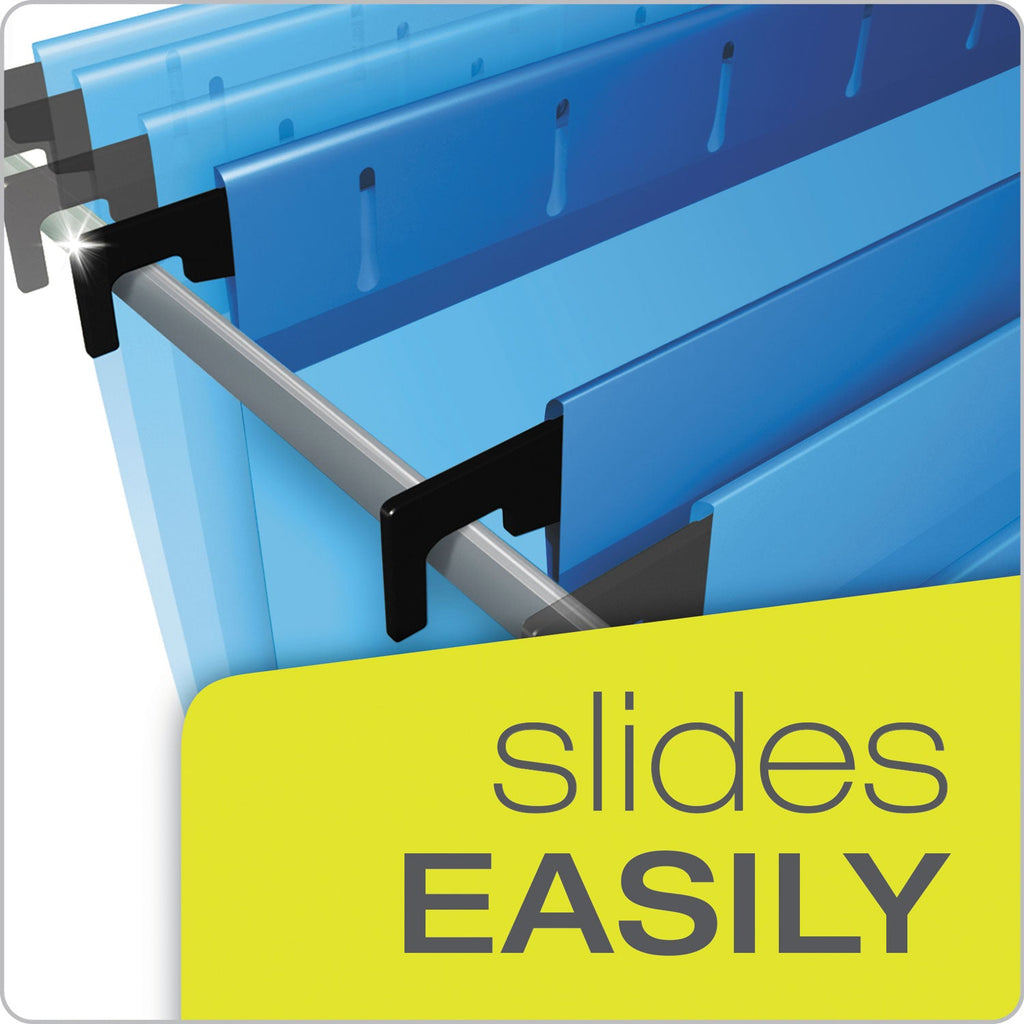 Pendaflex SureHook Hanging Folders, Legal Size, 1/5-Cut Tabs, Blue, 20/Box