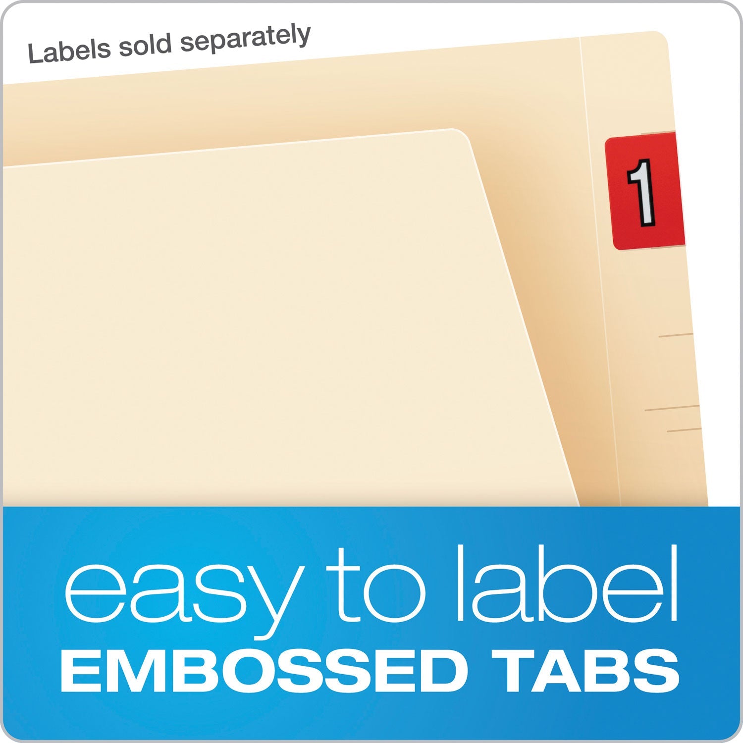 Pendaflex SmartShield End Tab Fastener Folders, 2 Fasteners, Letter Size, Manila Exterior, 50/Box