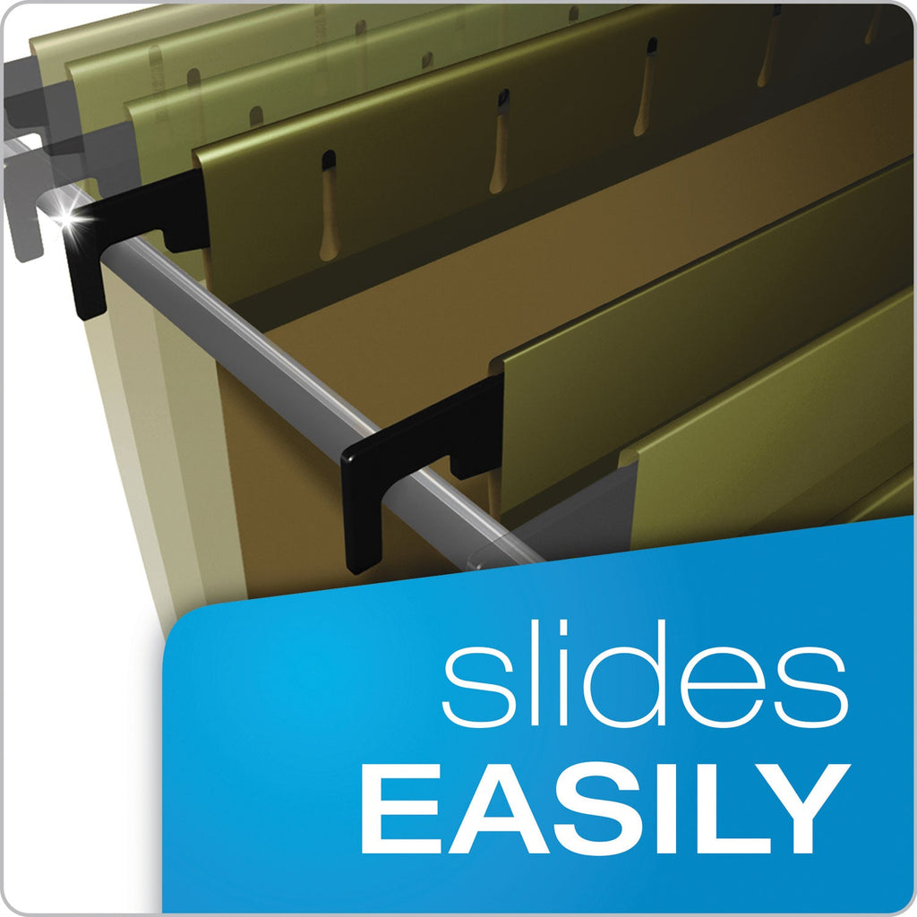 Pendaflex SureHook Hanging Folders, Legal Size, 1/5-Cut Tabs, Standard Green, 20/Box