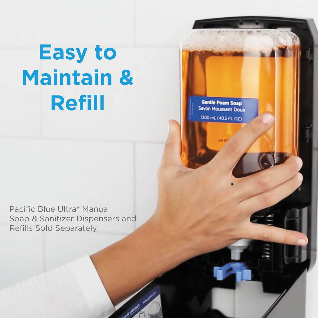 Georgia Pacific Pacific Blue Ultra Soap/Sanitizer Dispenser, 1,200 mL, White