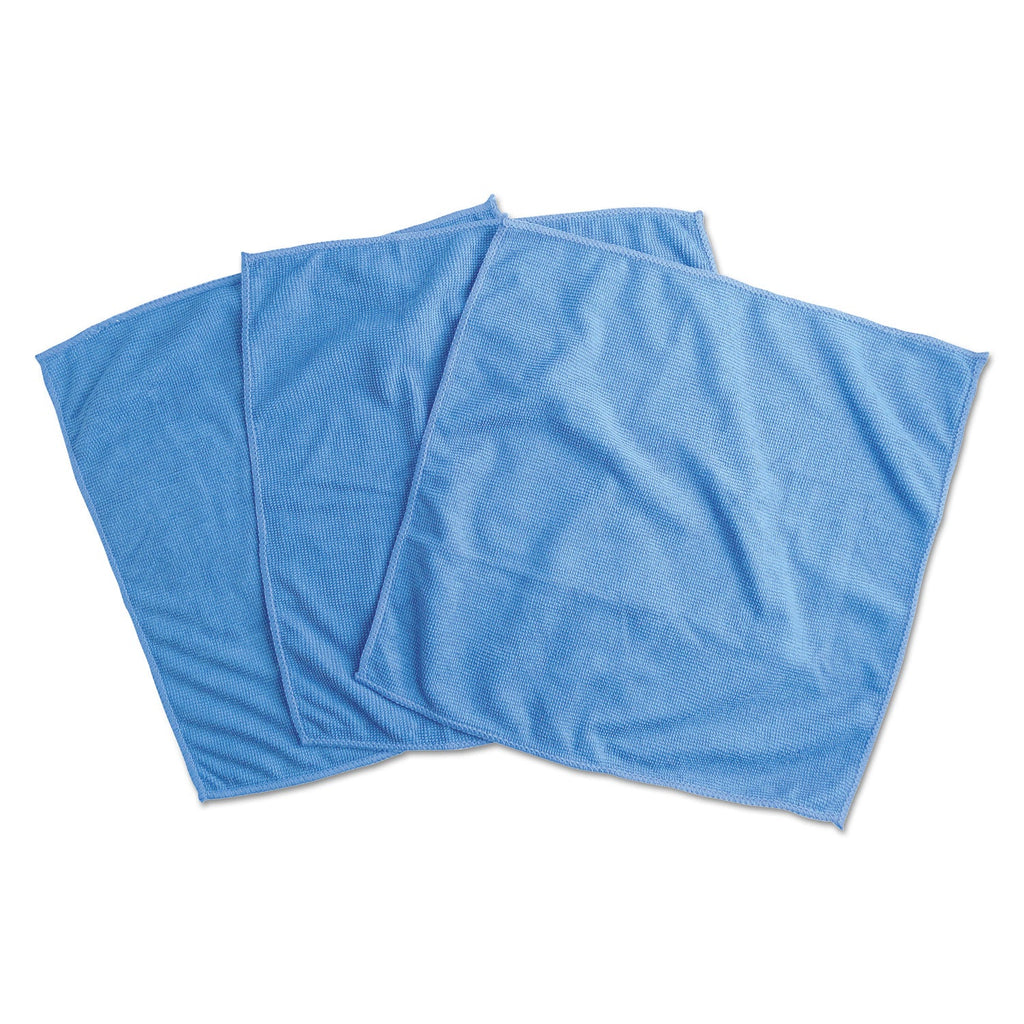 Universal Microfiber Cleaning Cloth, 12 x 12, Blue, 3/Pack