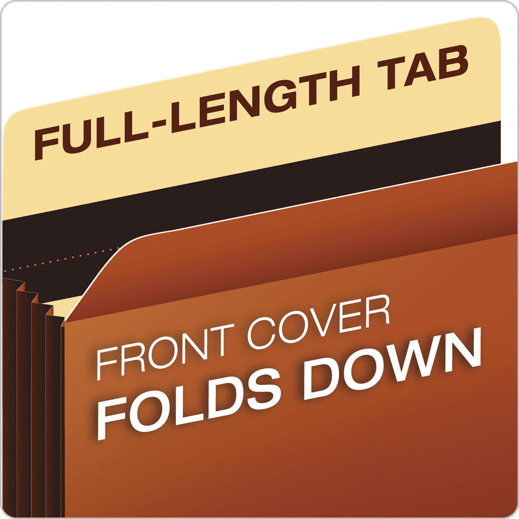 Pendaflex Heavy-Duty File Pockets, 3.5" Expansion, Letter Size, Redrope, 25/Box