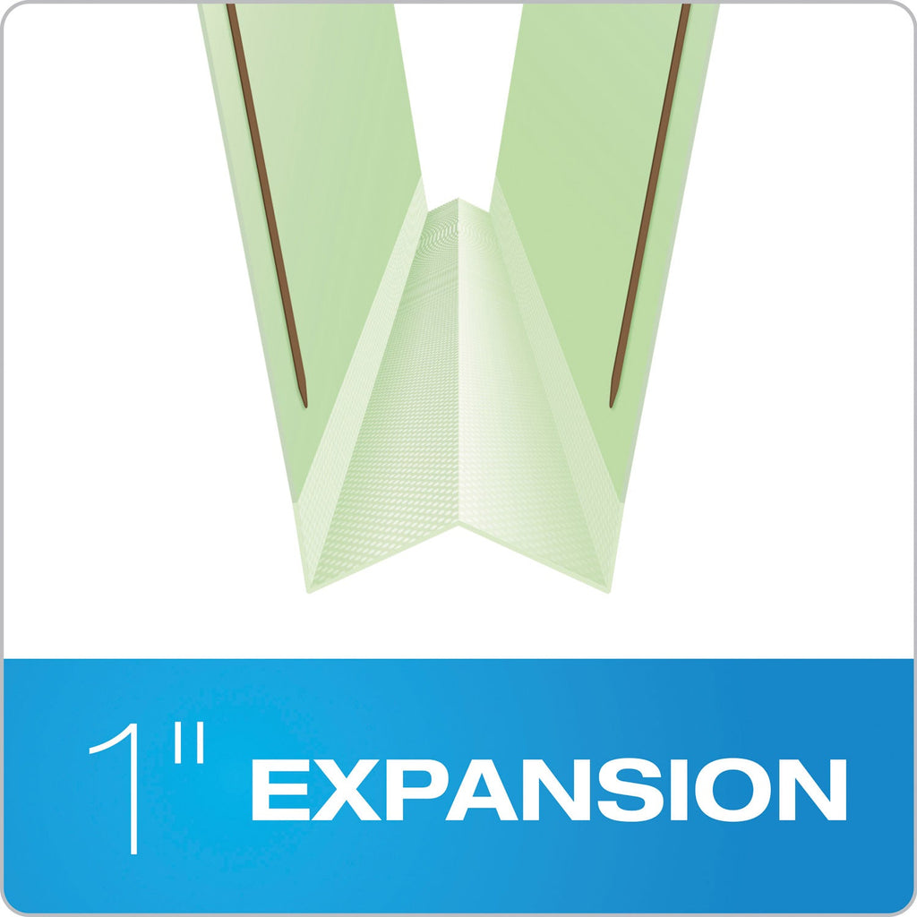 Pendaflex Heavy-Duty Pressboard Folders w/ Embossed Fasteners, Letter Size, Green, 25/Box