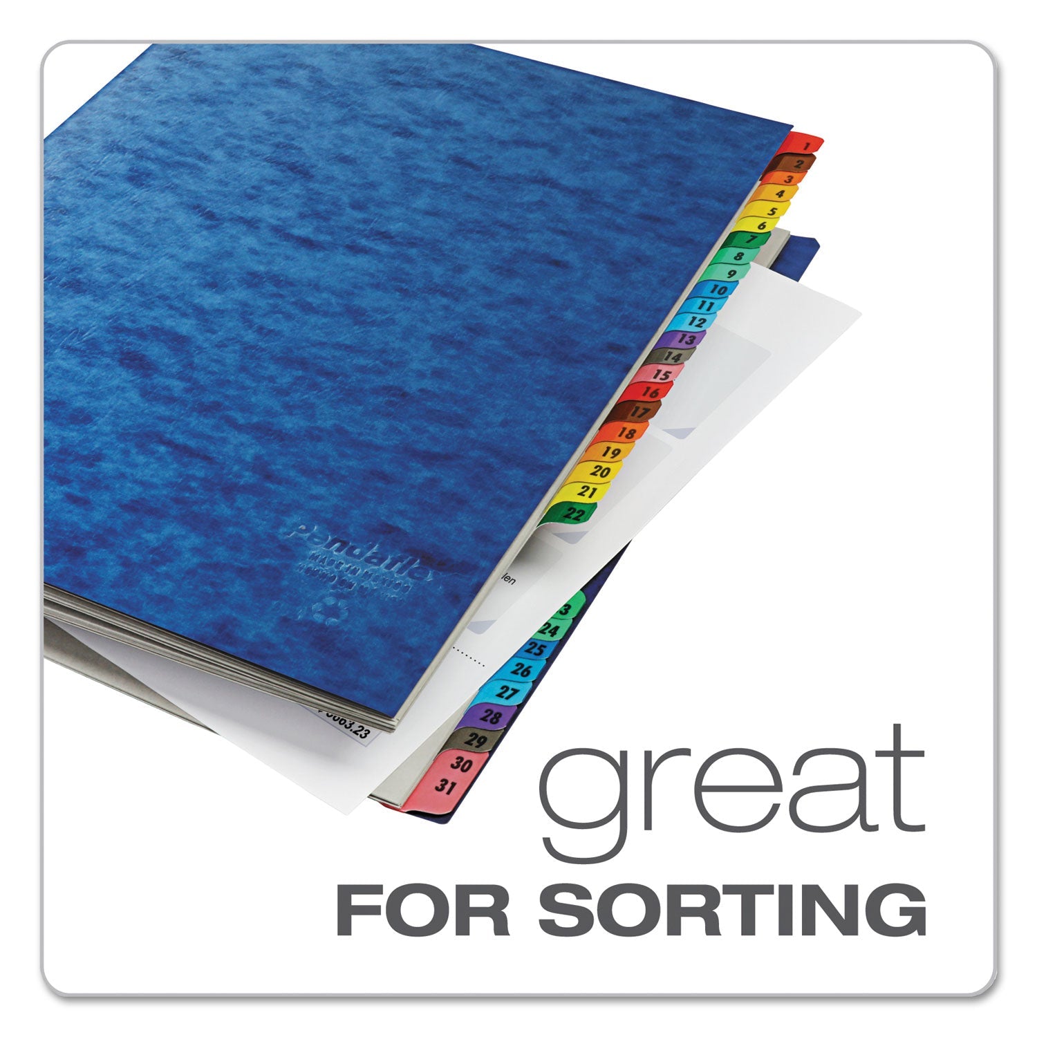 Pendaflex Expanding Desk File, 31 Dividers, Date Index, Letter Size, Blue Cover