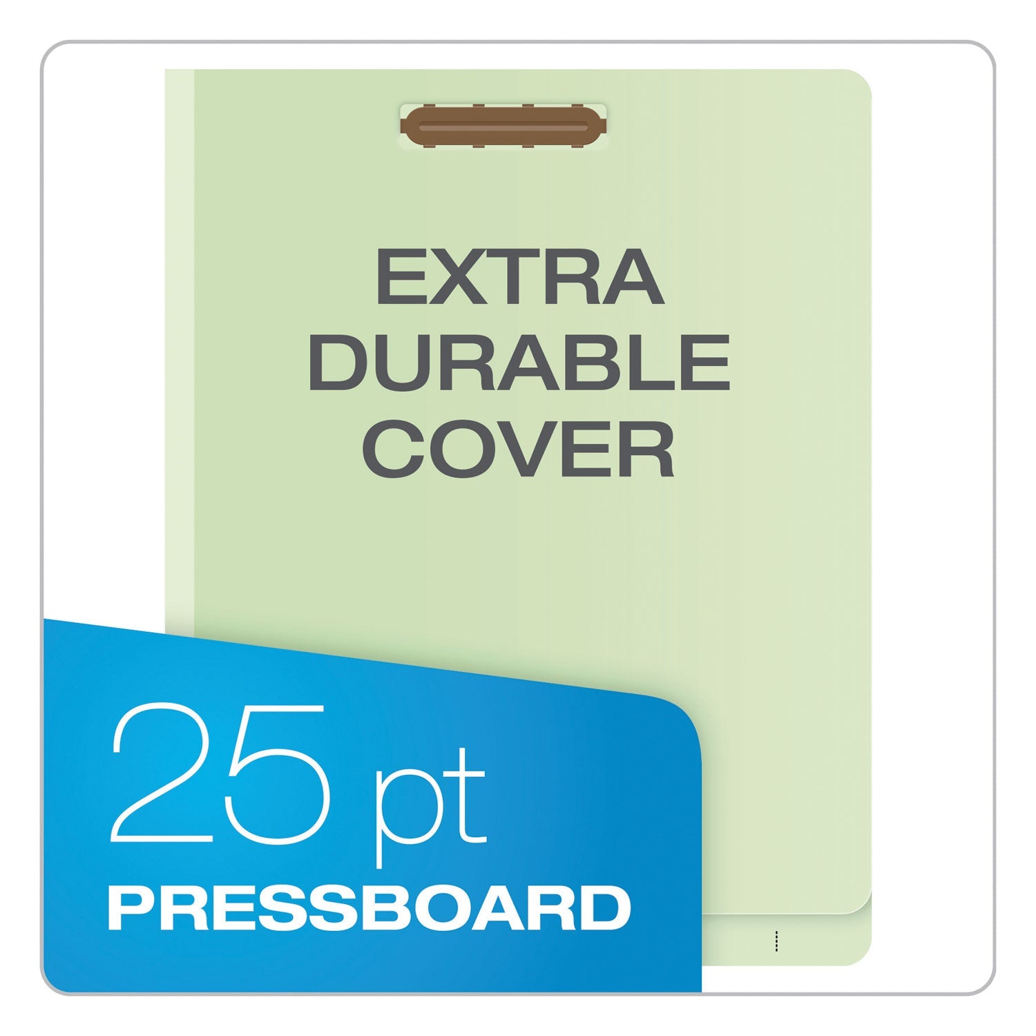 Pendaflex End Tab Classification Folders, 1 Divider, Letter Size, Pale Green, 10/Box