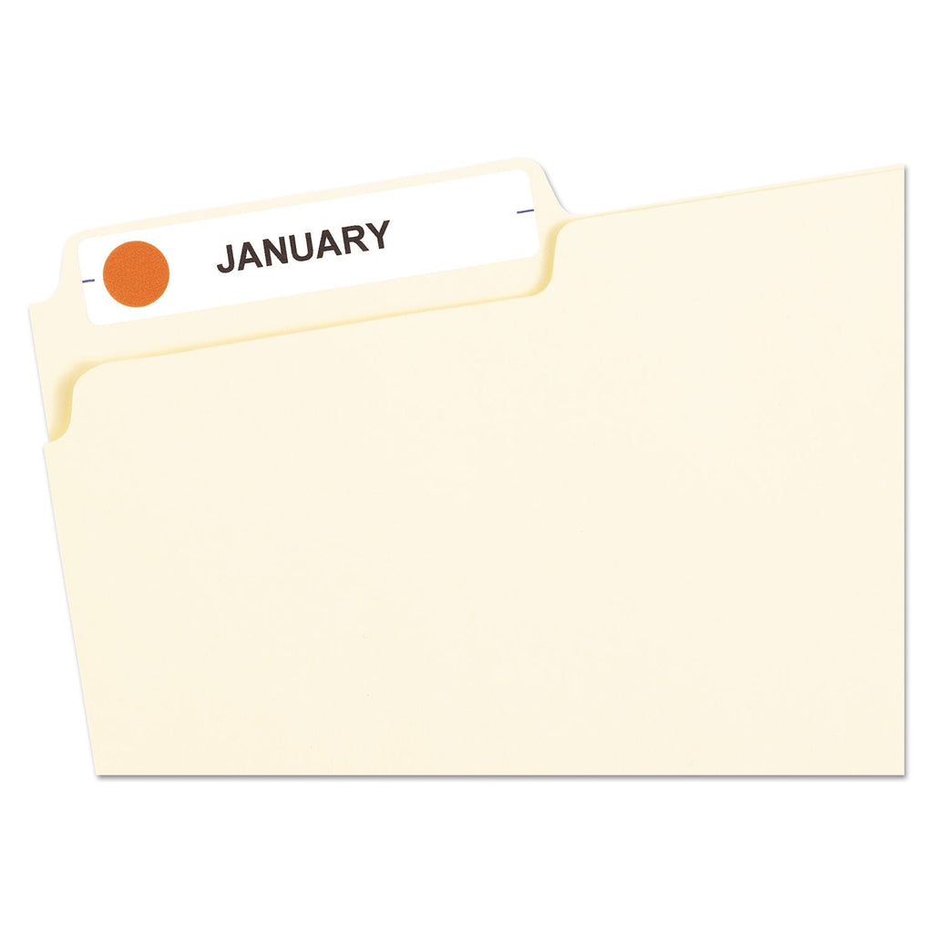 Avery Handwrite Only Self-Adhesive Removable Round Color-Coding Labels, 0.5" dia, Neon Red, 60/Sheet, 14 Sheets/Pack, (5051)