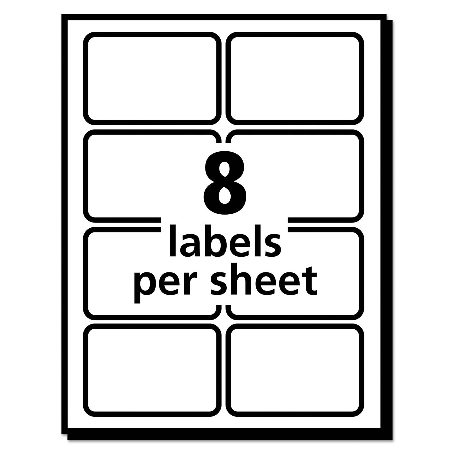 Avery EcoFriendly Adhesive Name Badge Labels, 3.38 x 2.33, White, 80/Pack