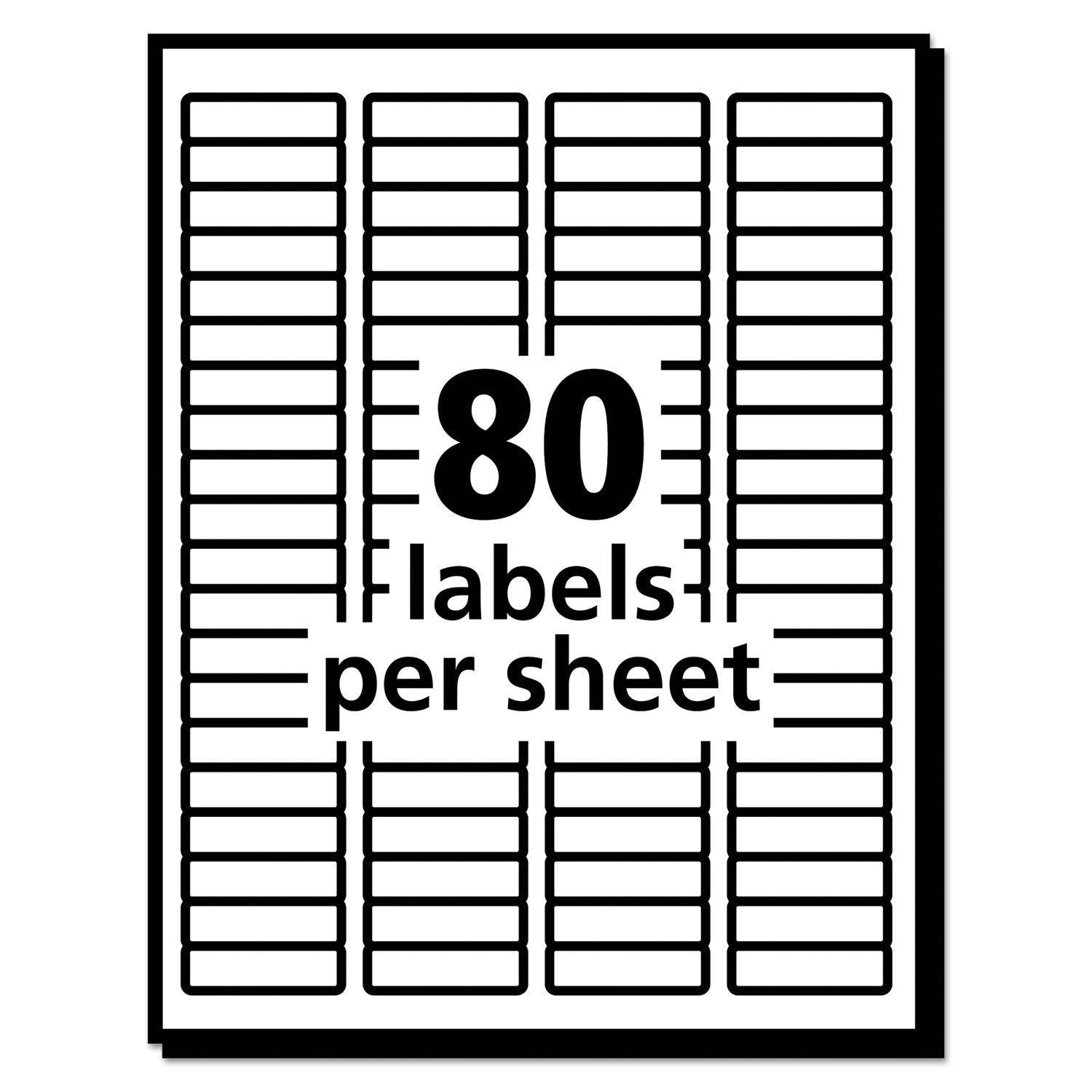 Avery EcoFriendly Mailing Labels, Inkjet/Laser Printers, 0.5 x 1.75, White, 80/Sheet, 100 Sheets/Pack