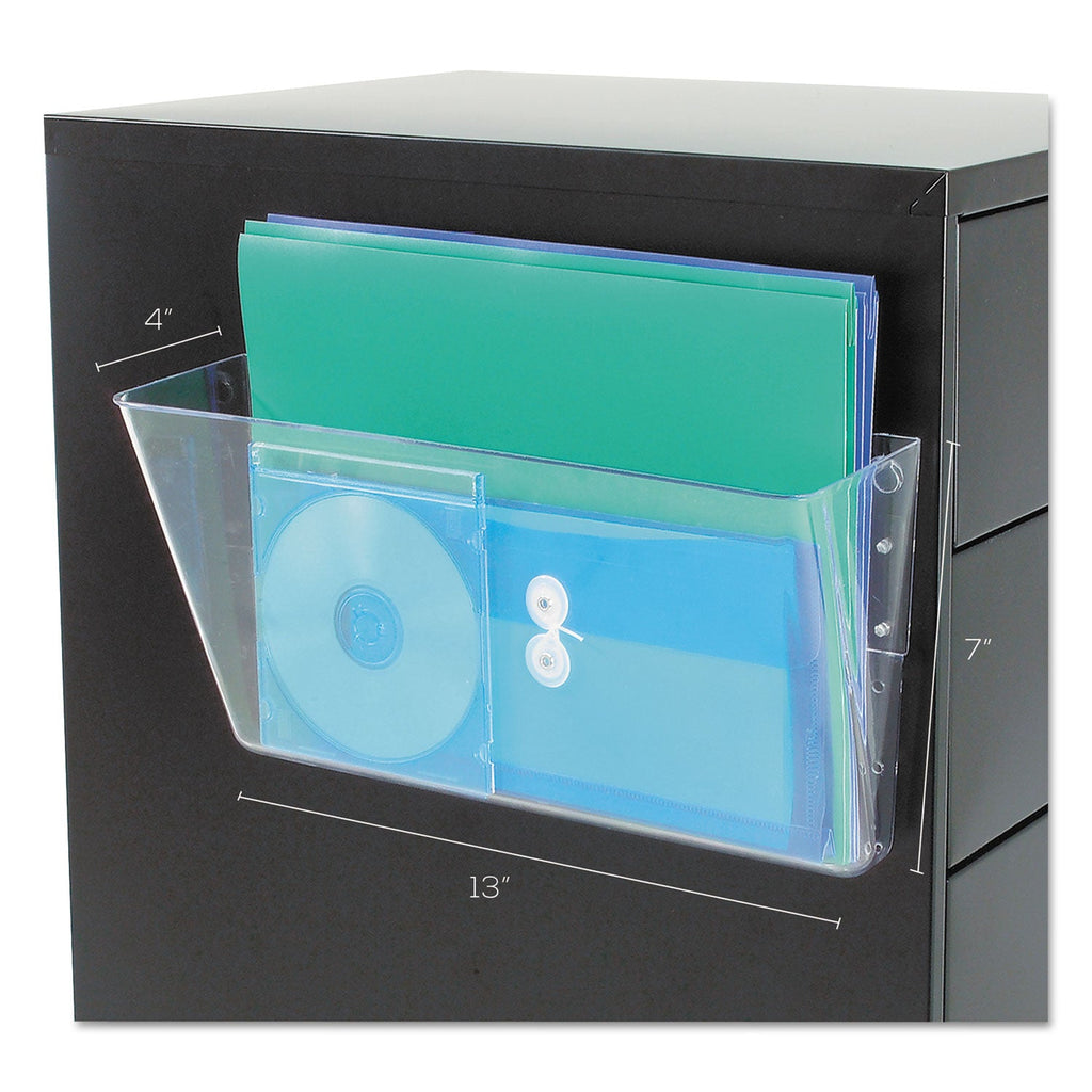 deflecto Magnetic DocuPocket Wall File, Letter Size, 13" x 4" x 7", Clear