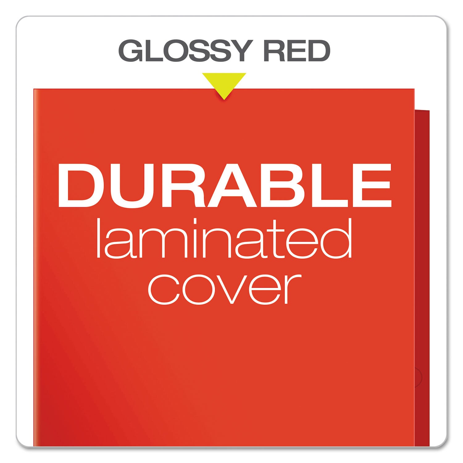 Oxford High Gloss Laminated Paperboard Folder, 100-Sheet Capacity, 11 x 8.5, Red, 25/Box