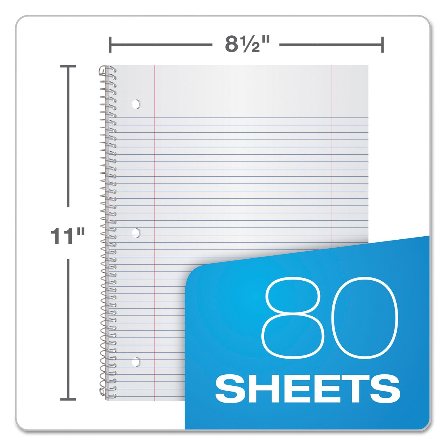 Oxford Earthwise by Oxford Recycled Single Subject Notebook, Medium/College Rule, Randomly Assorted Covers, 11 x 8.5, 80 Sheets