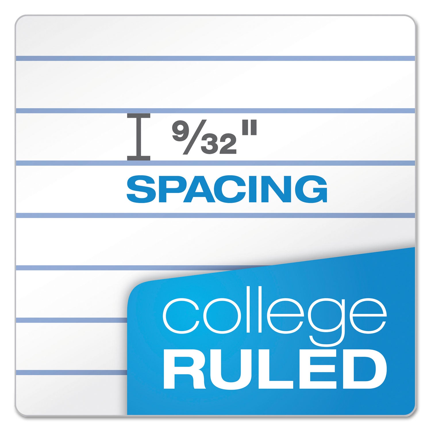 Ampad Double Sheet Pads, Medium/College Rule, 100 White 8.5 x 11.75 Sheets