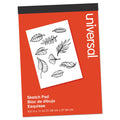Universal Sketch Pad, Unruled, Red Cover, 70 White 8.5 x 11 Sheets