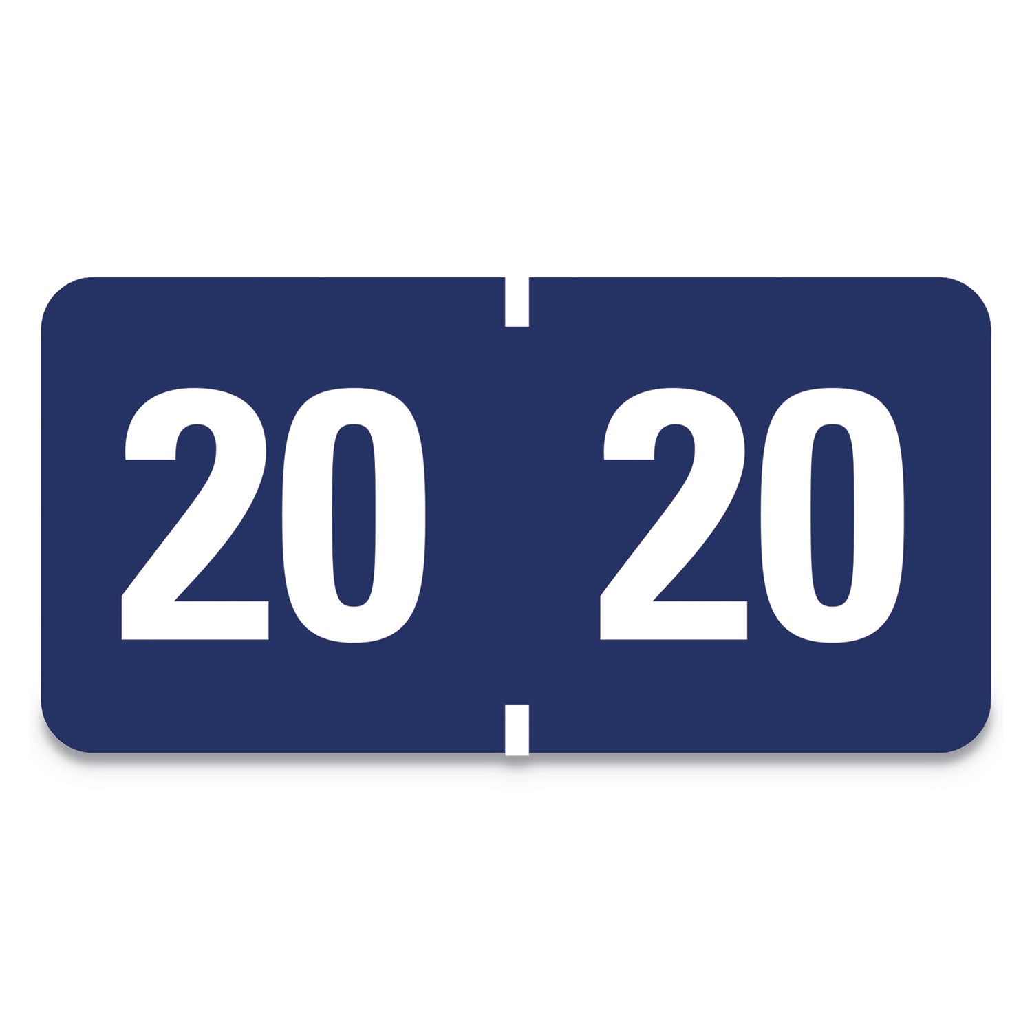Smead Yearly End Tab File Folder Labels, 20, 0.75 x 1.5, Dark Blue, 500/Roll