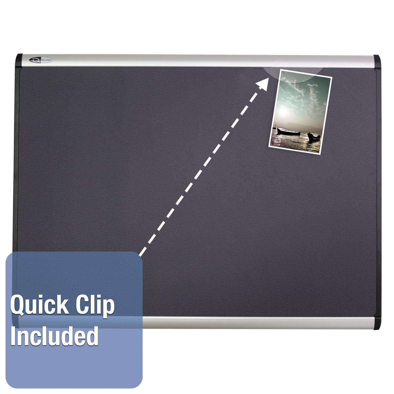 Quartet Prestige Plus Magnetic Fabric Bulletin Board, 36 x 24, Aluminum Frame