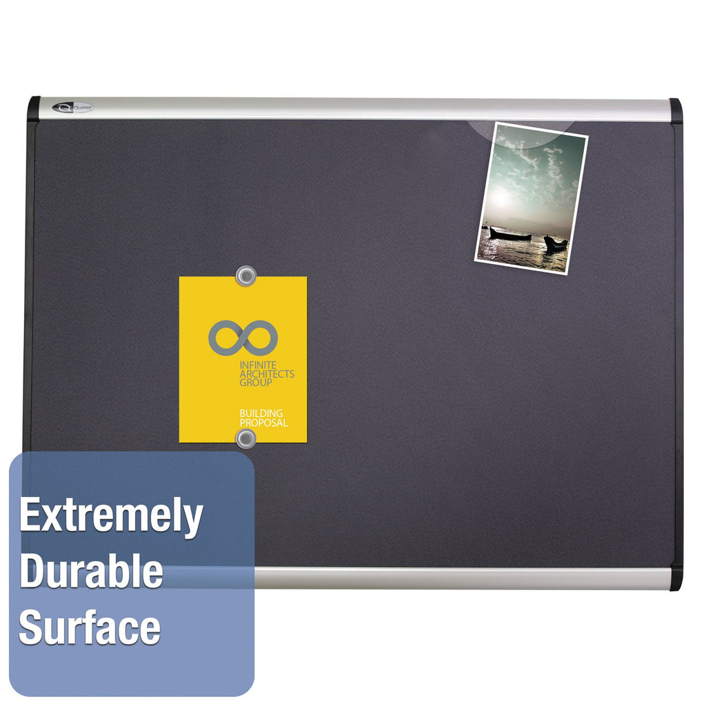 Quartet Prestige Plus Magnetic Fabric Bulletin Board, 72 x 48, Fiberboard/Plastic Frame