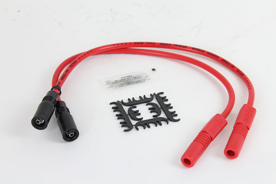 Accel 8mm S/S Spiral Core Ignition Wire Set Red
