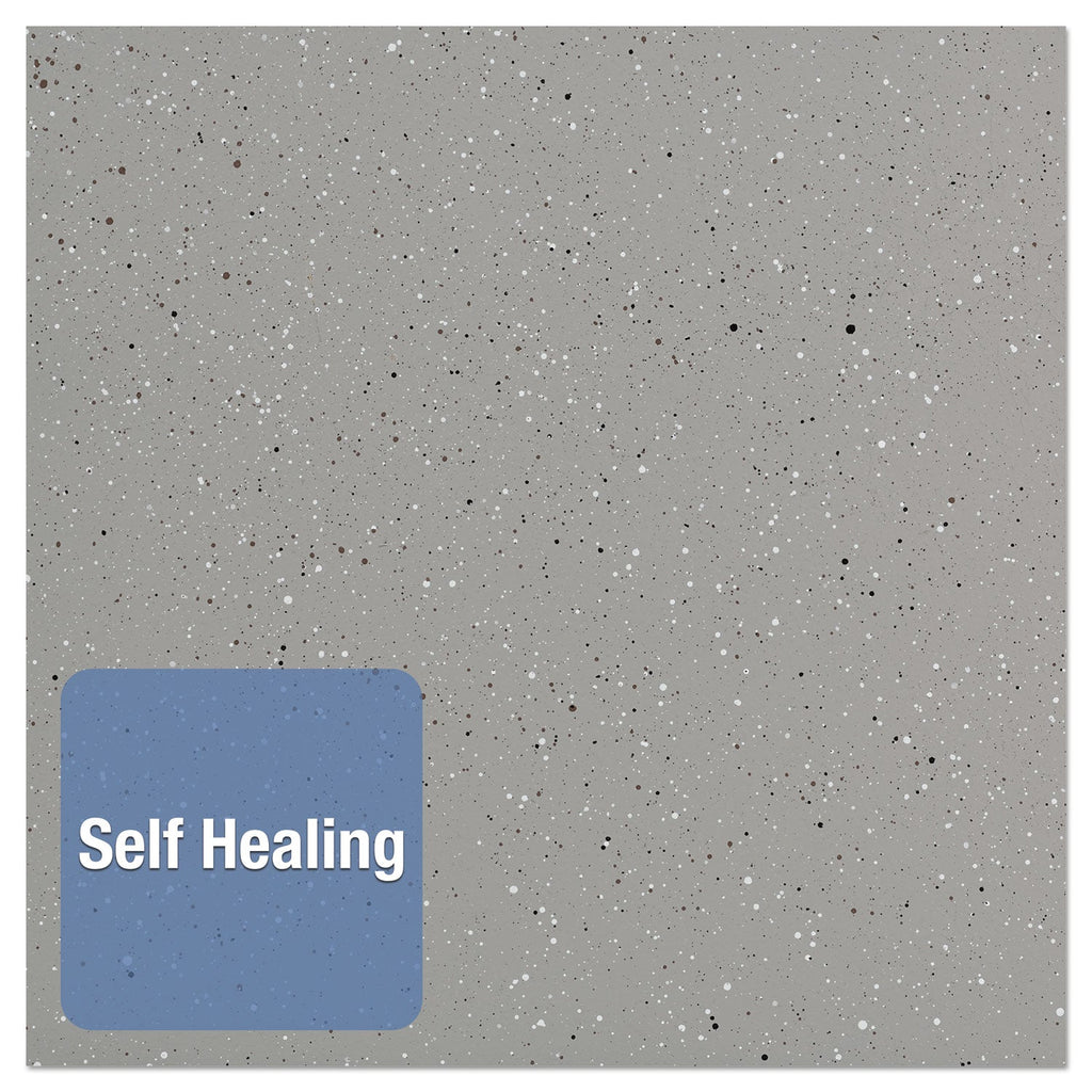 Quartet Contour Granite Gray Tack Board, 48 x 36, Black Frame