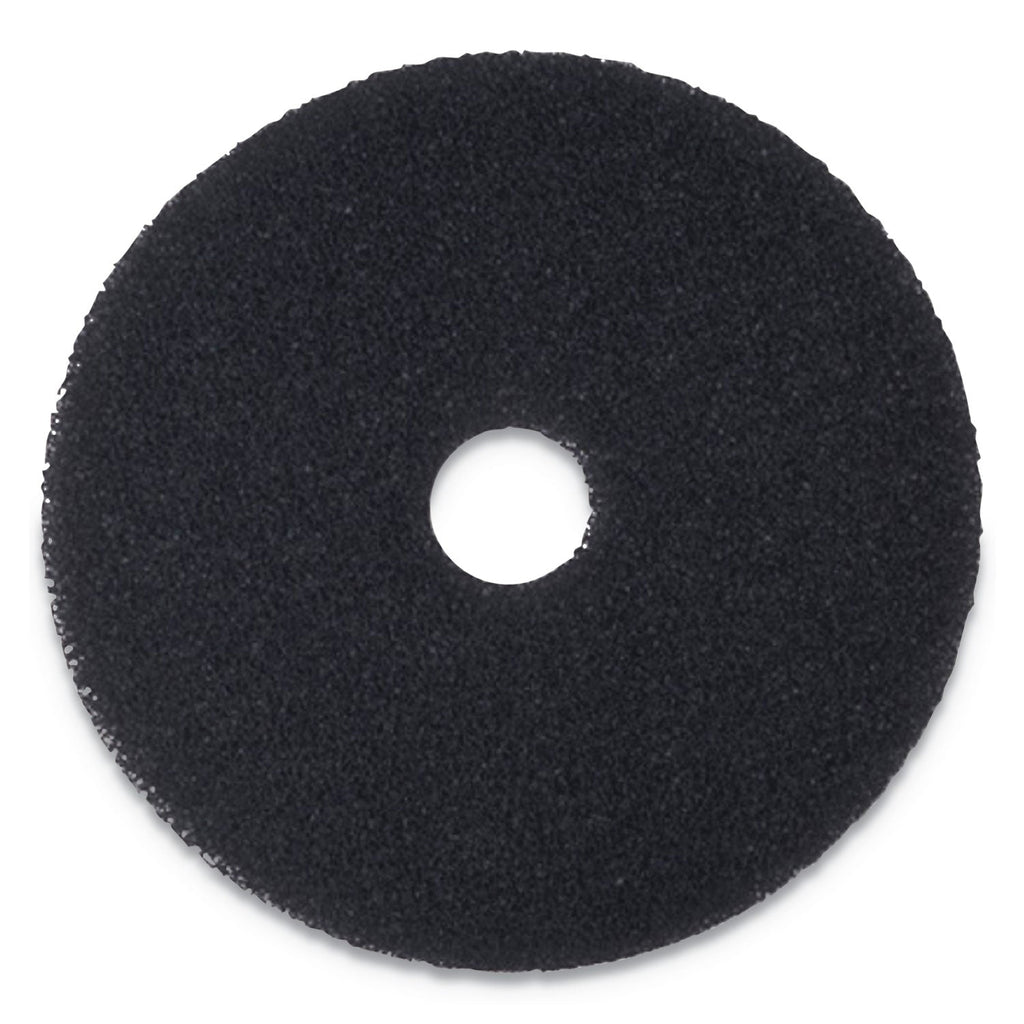 Boardwalk Stripping Floor Pads, 21" Diameter, Black, 5/Carton
