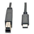 Tripp Lite USB 3.1 Gen 1 (5 Gbps) Cable, USB Type-C (USB-C) to USB 3.0 Type-B (M/M), 3 ft, Black