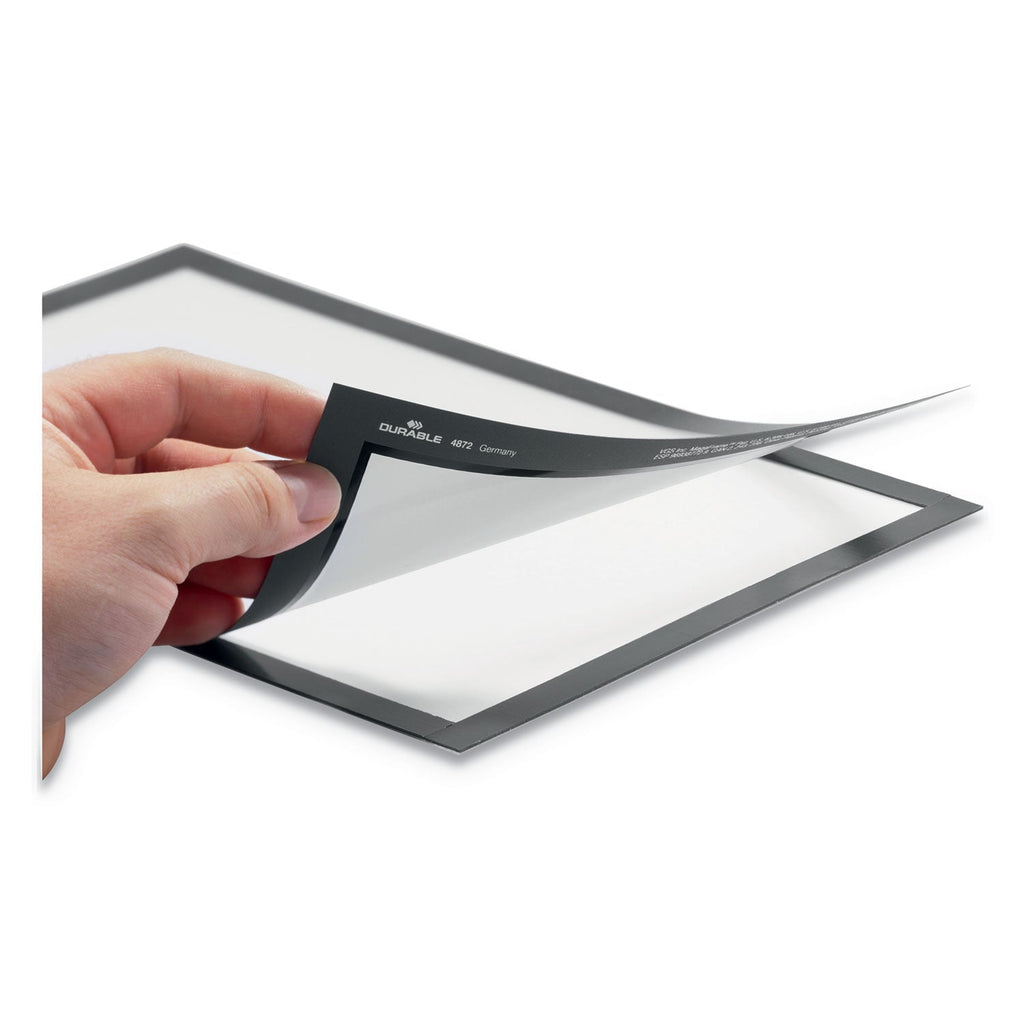 Durable DURAFRAME Sign Holder, 8.5 x 11, Red Frame, 2/Pack