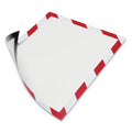 Durable DURAFRAME Security Magnetic Sign Holder, 8.5 x 11, Red/White Frame, 2/Pack