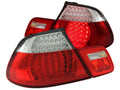 Anzo 2000-2003 BMW 3 Series E46 LED Tail lights Red Clear 4pc