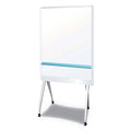 PLUS Mobile Partition Board LG, 38 3/10" x 70 4/5", White, Aluminum Frame