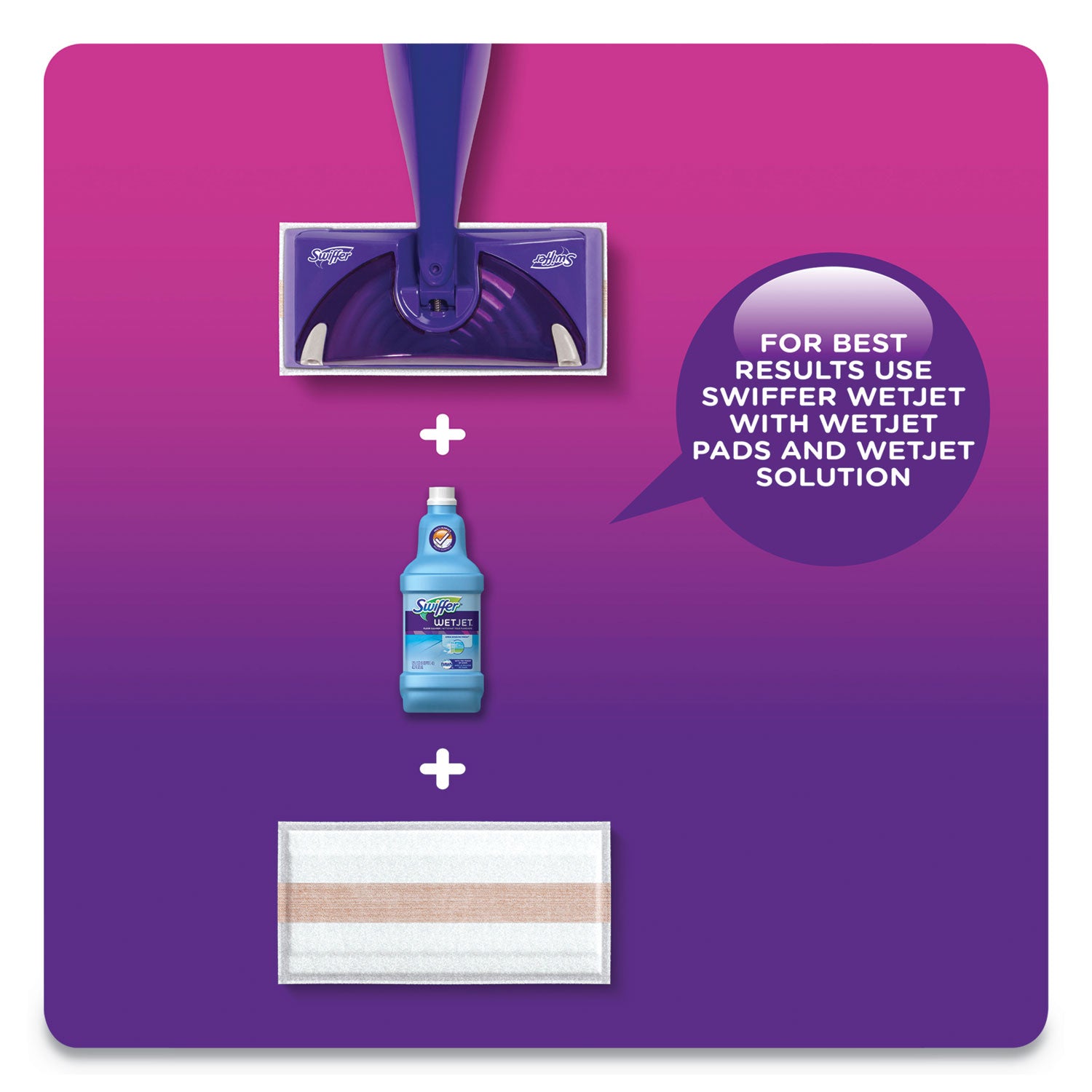 Swiffer WetJet System Cleaning-Solution Refill, Fresh Scent, 1.25 L Bottle, 4/Carton