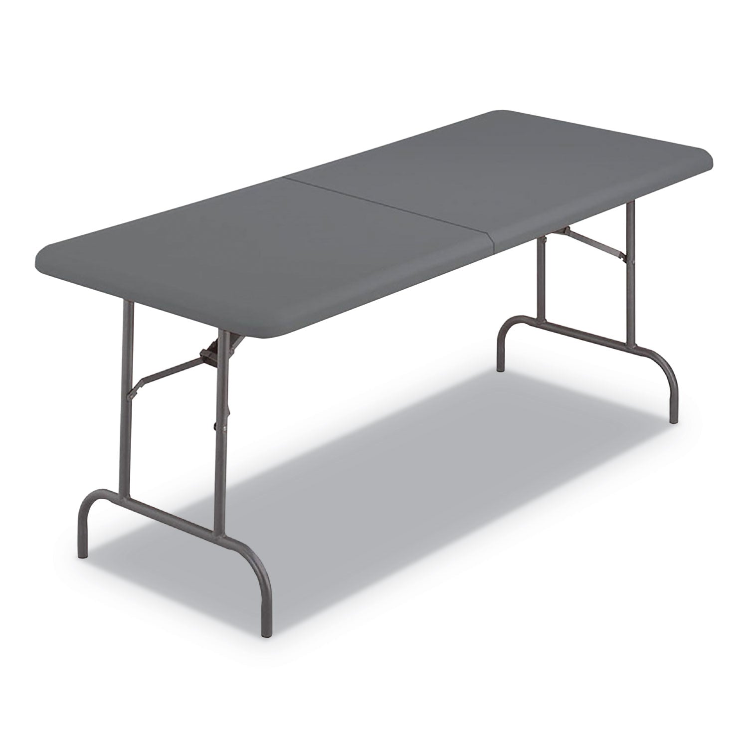 Iceberg IndestrucTable Classic Bi-Folding Table, Rectangular, 1,200 lb Capacity, 30w x 72d x 29h, Charcoal