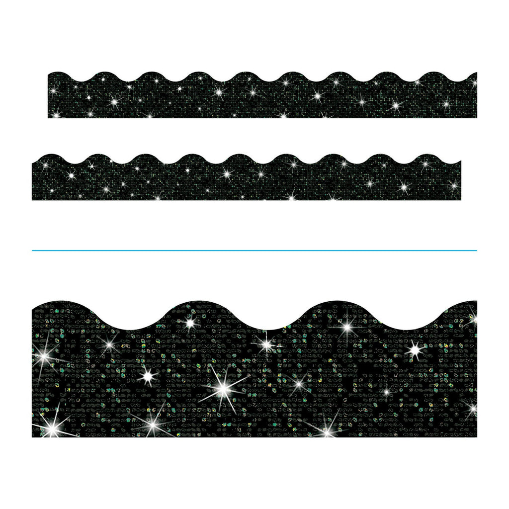TREND Terrific Trimmers Sparkle Border, 2.75" x 32 ft, Black